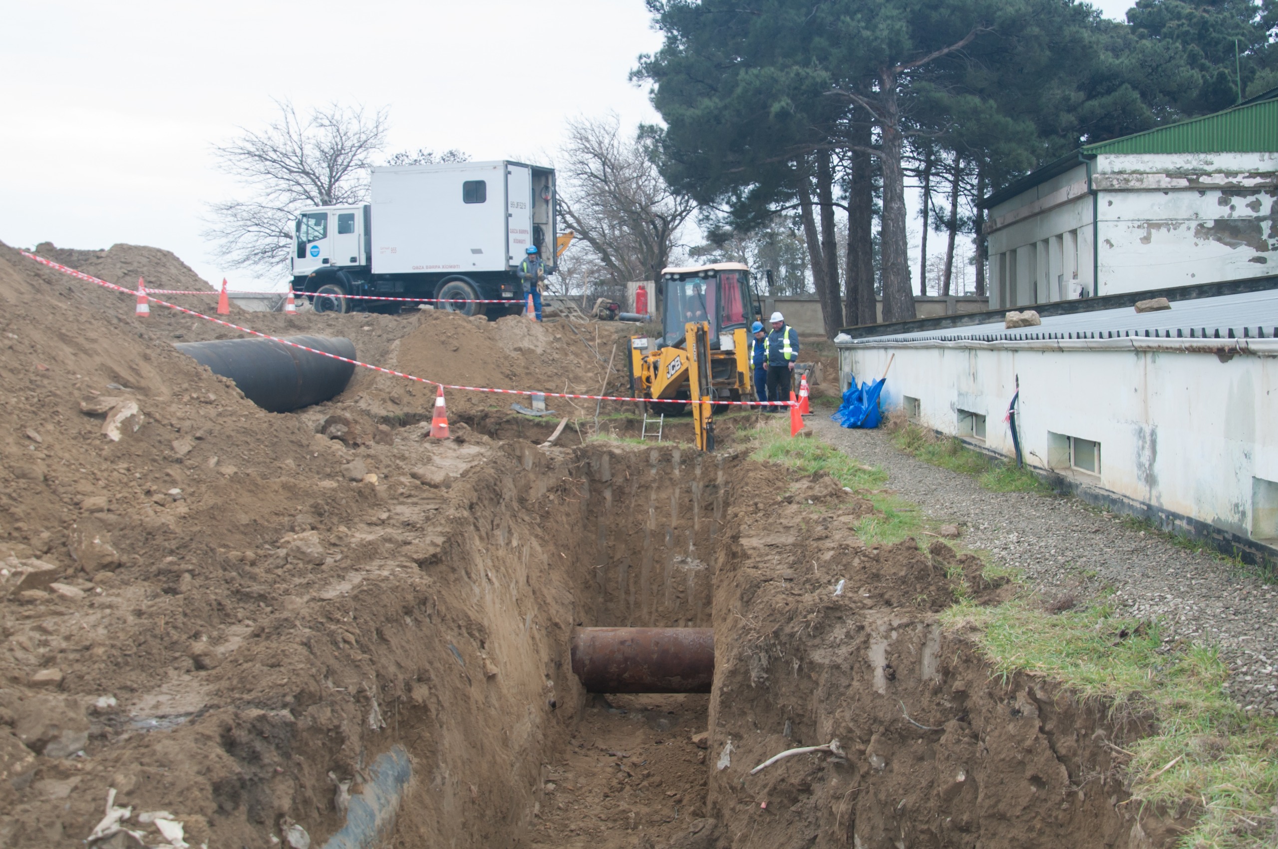 500, 300, 150 millimetrlik magistral xətlər yeniləndi (FOTO/VİDEO)